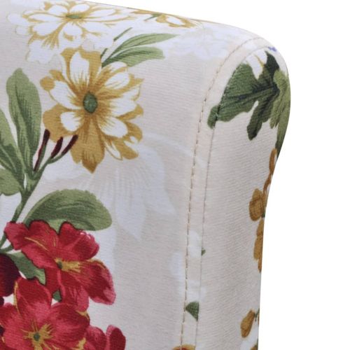 Трапезни столове, 6 бр, многоцветни, текстил