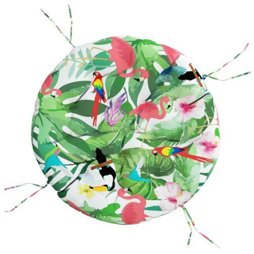 Кръгла възглавница многоцветна Ø 100 x11 см Оксфорд плат