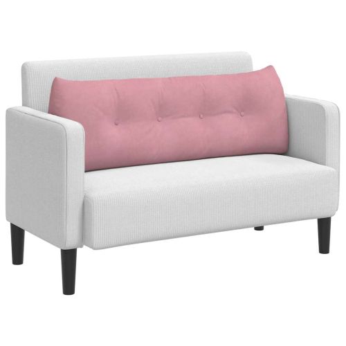 Възглавница за гръб Розово 140 x 24 x 50 см Кадифе