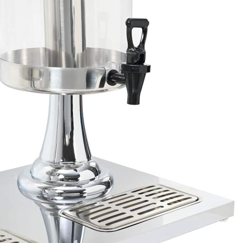 Троен диспенсър за сокове от неръждаема стомана, 3 x 8 л