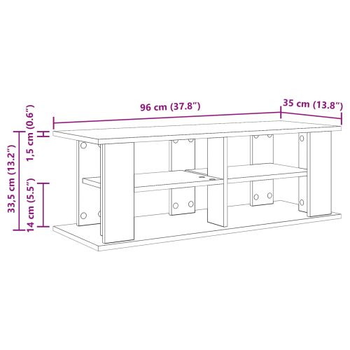 Стойка за телевизор Черния дъб 96 x 35 x 33,5 см
