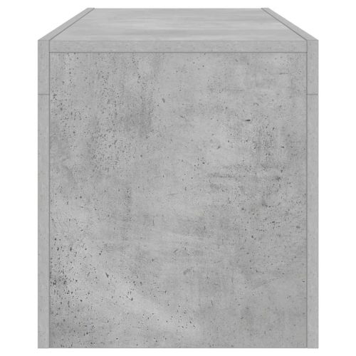 ТВ шкаф с LED осветление, бетонно сив, 120x35x40 см