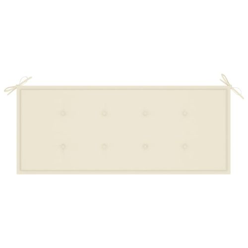 Градинска пейка с възглавница, 120 cм, акация масив