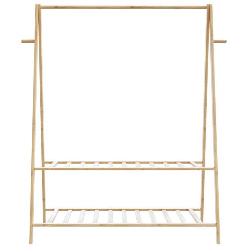 vidaXLL Закачалка за дрехи с рафтове 132x45,5x150,5 cm Бамбук