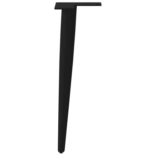 Крака за масичка за кафе, конична форма, 4 бр., черни, 42-43 см, стомана