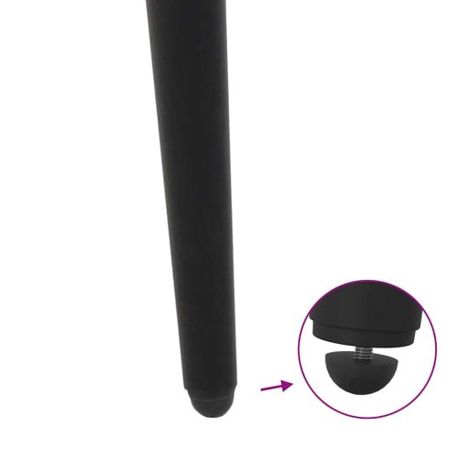 Крака за масичка за кафе, конична форма, 4 бр., черни, 42-43 см, стомана