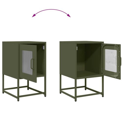 Нощно шкафче маслиненозелено 36x39x60,5 cm