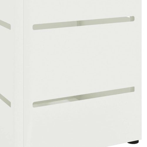 Стойка за чадър със съхранение Бяло 15,5 х 15,5 х 49 см Стомана