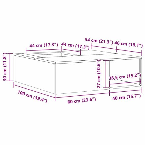 Огнище Черно 100 x 100 x 30 cm Стомана