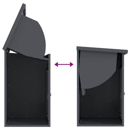 Пощенска кутия за пратки Антрацит 47.5 x 38 x 59 см Стомана