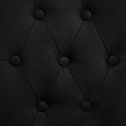 Трапезни столове, 6 бр, черни, текстил