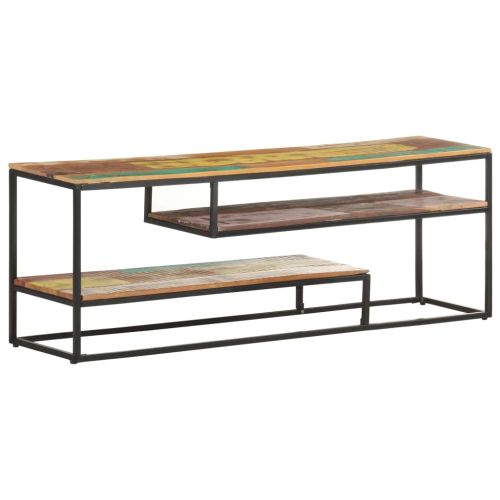 ТВ шкаф, 130x30x45 см, регенерирано дърво масив