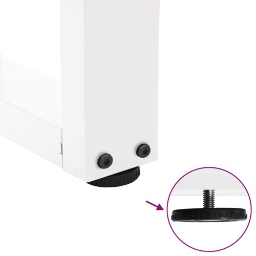 Крака за трапезна маса, V-образни, 2 бр., бели, 60 x (72-73,3) см, стомана