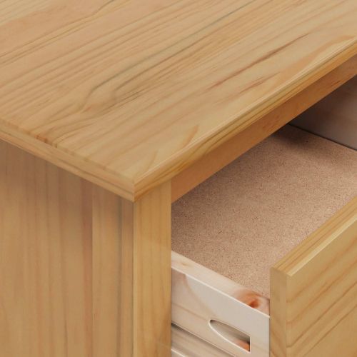 Нощен шкаф с чекмедже Меден кафяв 46 x 35 x 65 см Солиден бор