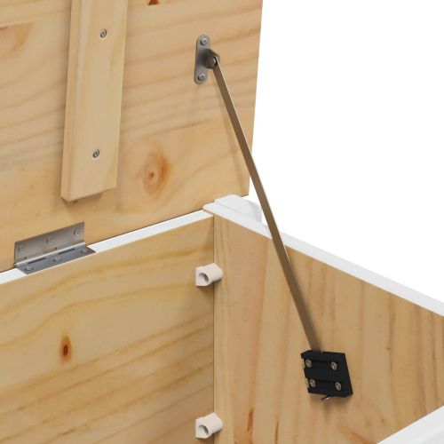 Кутия за съхранение Hill Бяло и медено кафяво 90 x 40 x 45 cm