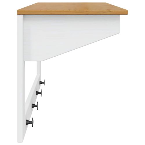 Закачалка за палта Бяло и медено кафяво 90 x 35 x 41.5 см