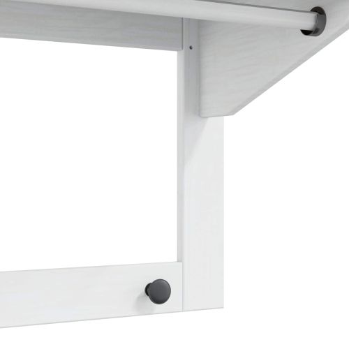 Закачалка за палта Бяло и медено кафяво 90 x 35 x 41.5 см