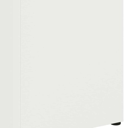 Стойка за чадър със съхранение Бяло 15,5 х 15,5 х 49 см Метал