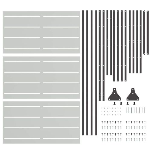 Екран за уединение Сив 100 x 50 x 180 см Стомана