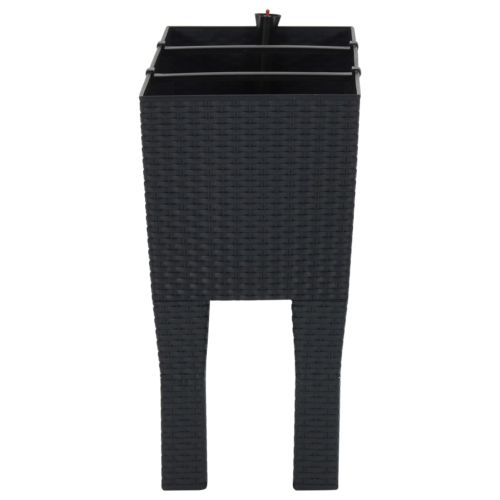 Повдигнато градинско легло антрацит 60x25x46 см PP ратан