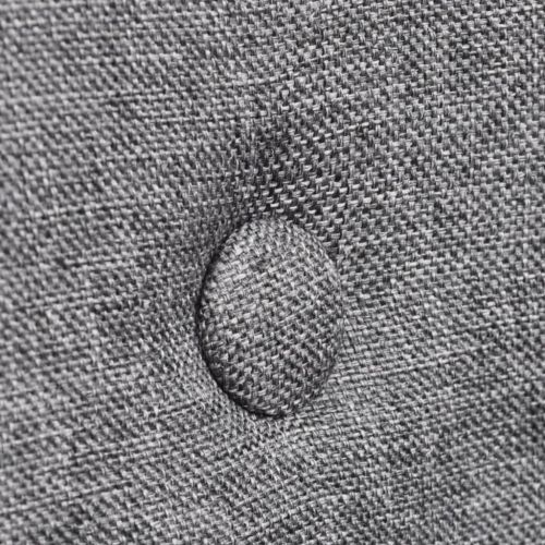 Трапезни столове, 4 бр, светлосив плат и дъбова дървесина масив