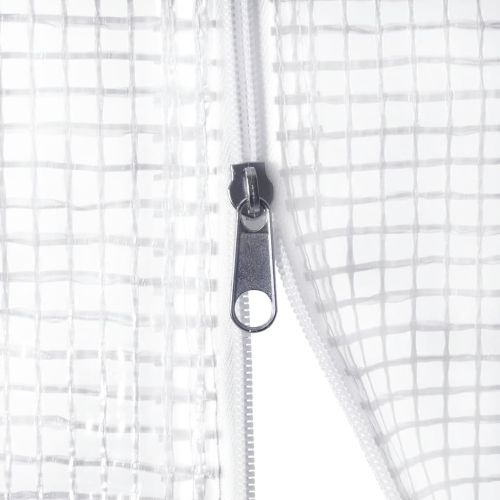 Оранжерия със стоманена рамка бяла 20 м² 10x2x2 м