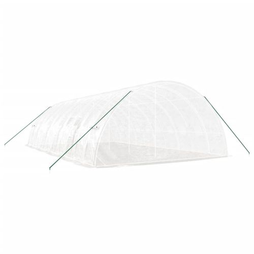 Оранжерия със стоманена рамка бяла 60 м² 10x6x2,85 м