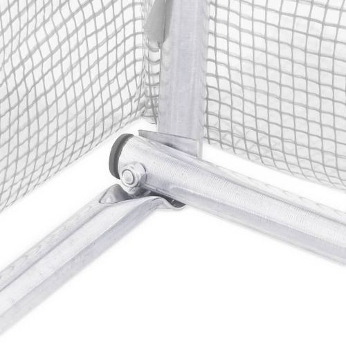 Оранжерия със стоманена рамка бяла 132 м² 22x6x2,85 м