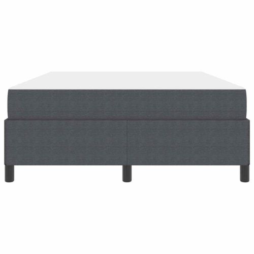 Рамка за легло с матрак Тъмен сив 140 x 190 cm текстил