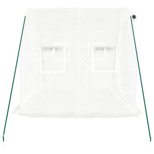 Оранжерия със стоманена рамка бяла 4 м² 2x2x2 м