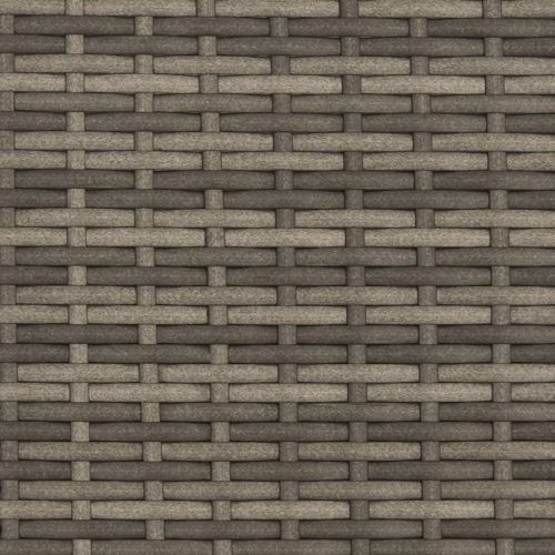 Двоен шезлонг със сенник и възглавници сив полиратан