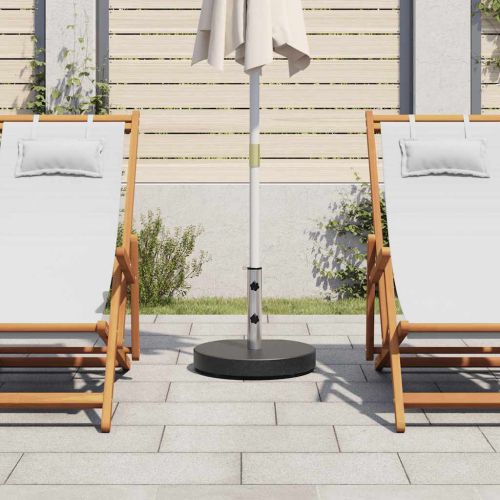 Основа за чадър, гранит, 28,5 кг, кръгла, черна