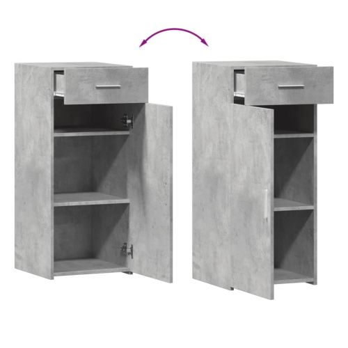 Бюфет, бетонно сив, 40x42,5x93 см, инженерно дърво