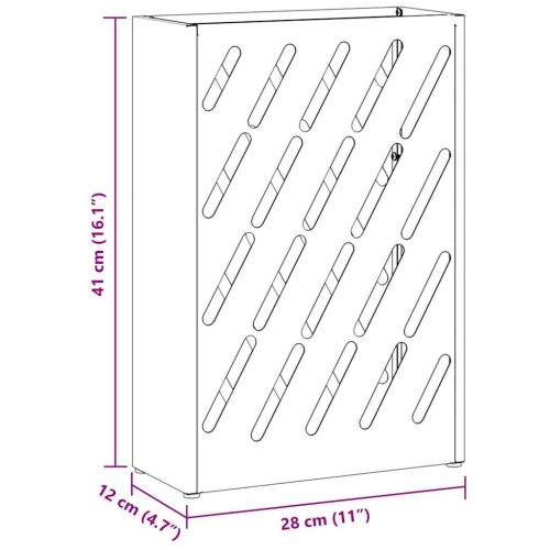 Стойка за чадър Антрацит 28 x 12 x 41 см Стомана