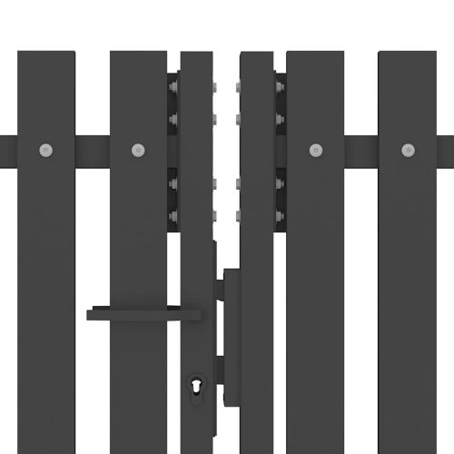 Градинска оградна порта от стомана 400x100 см, антрацит