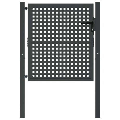 Градинска порта, антрацит, 100x100 см, стомана