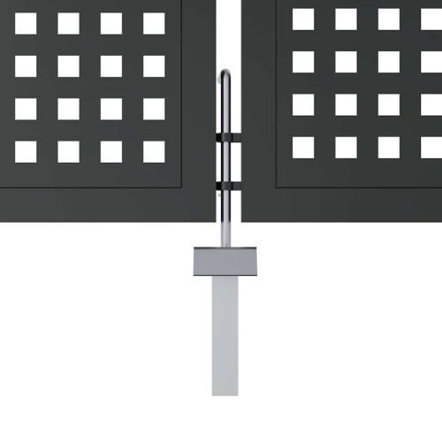 Градинска порта, антрацит, 400x125 см, стомана