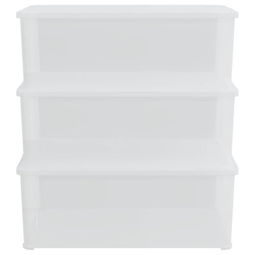 Пластмасови кутии за съхранение 3 бр 10 л стифиращи