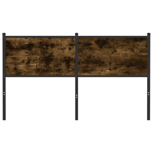 Резервна табла за легло, опушен дъб, 140 см, инженерно дърво и стомана