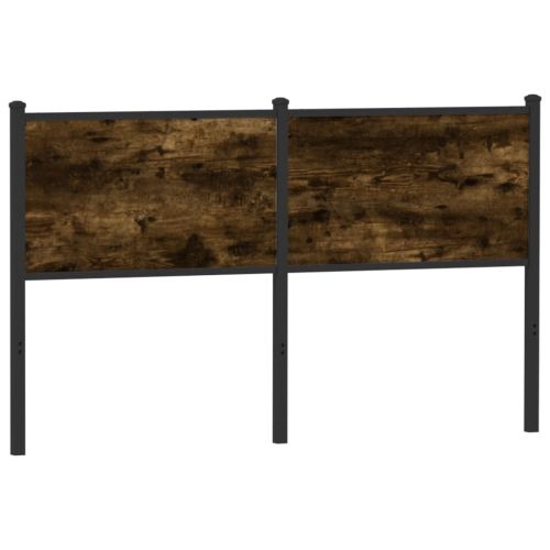 Резервна табла за легло, опушен дъб, 150 см, инженерно дърво и стомана