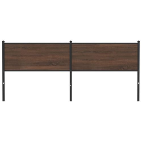 Резервна табла за легло, кафяв дъб, 200 см, инженерно дърво и стомана