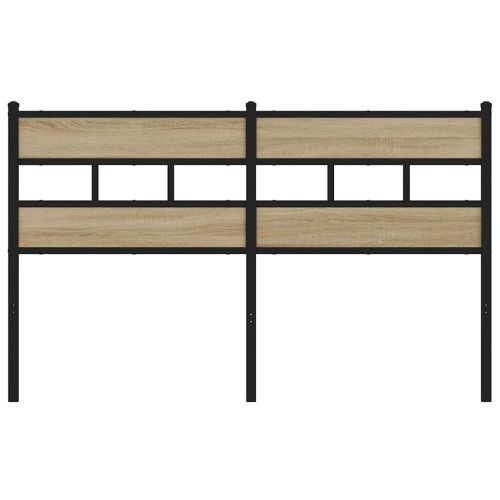 Резервна табла за легло, дъб сонома, 150 см, желязо и инженерно дърво