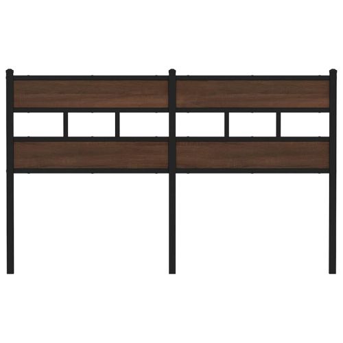 Резервна табла за легло, кафяв дъб, 160 см, стомана и инженерно дърво