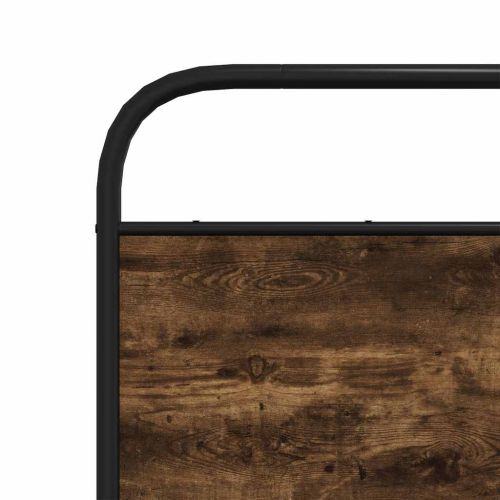 Резервна табла за легло, опушен дъб, 135 см, стомана и инженерно дърво