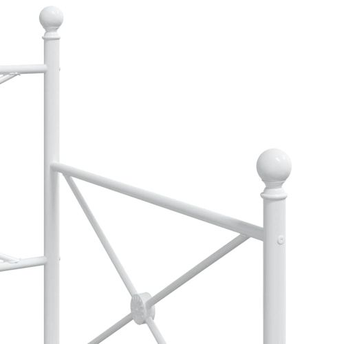 Дневна спалня с багажник без матрак Бяла 80x200 cm Стомана