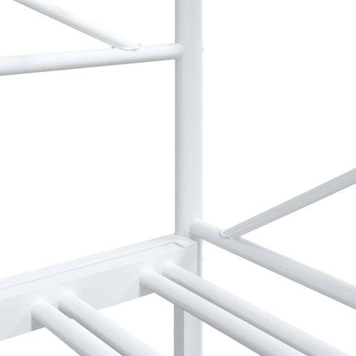 Дневна спалня с багажник без матрак Бяла 80x200 cm Стомана