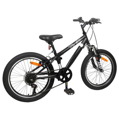 Kids Mountain Bike 20 инча 6-Speed за 5-8 години Черно