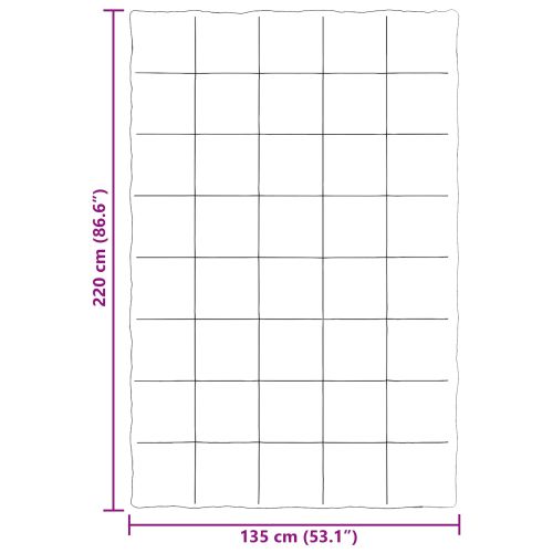 Летен юрган Патичено Тъмен син 135 x 220 см Микрофибър