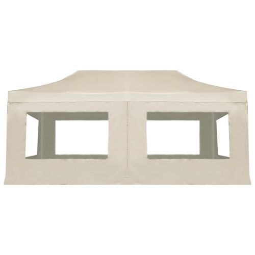 Професионална сгъваема шатра + стени алуминий 6х3 м кремава