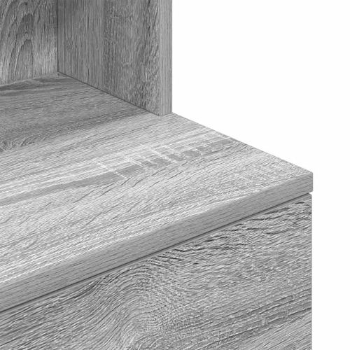 Нощно шкафче, сив сонома, 39x35x125 см, инженерно дърво